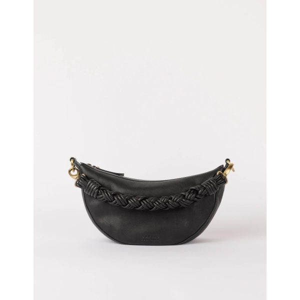 Leo, Black Soft Grain w/Twisted Handle