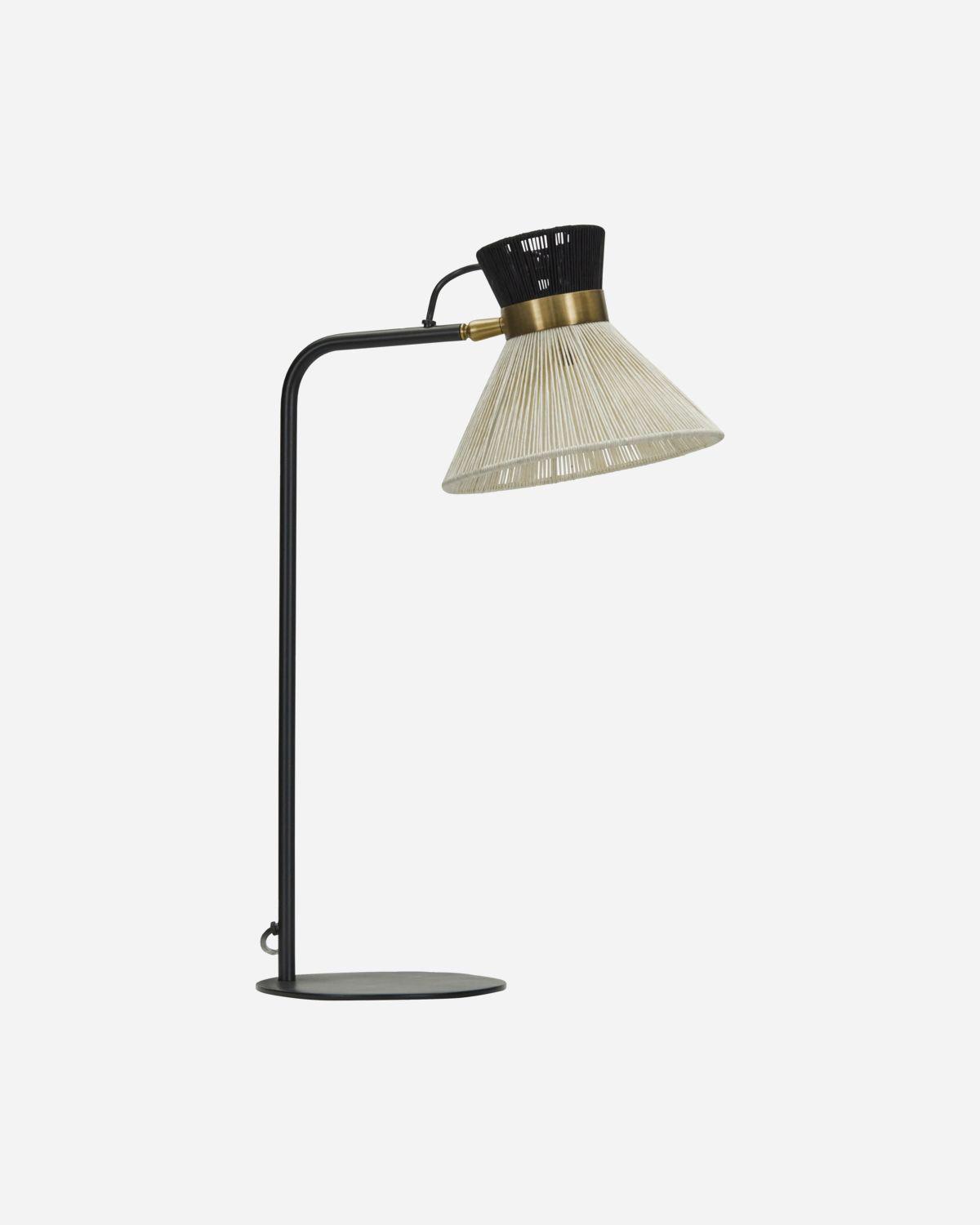 Bordlampe, Cord, Svart