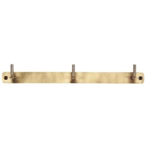 Knaggrekke m/3 knagger, antikk messing look