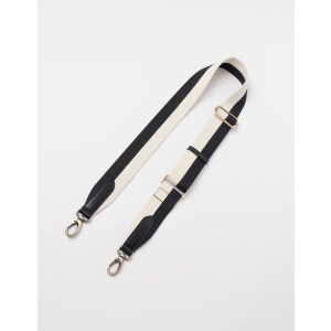 Striped Webbing Strap, Black & White