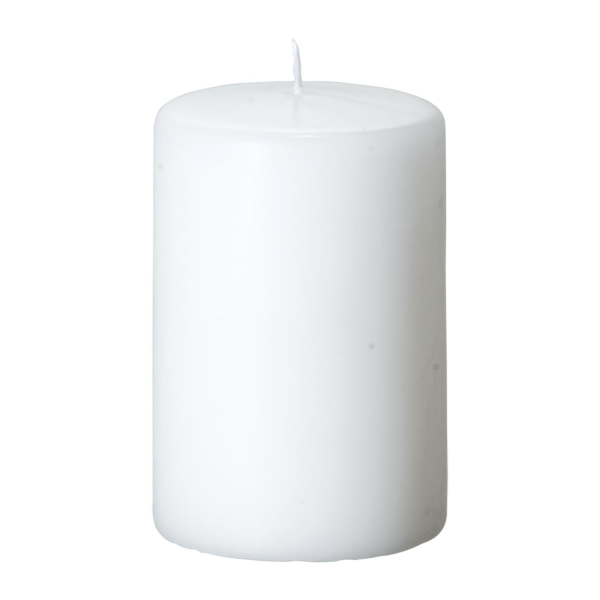 Skyline Pillar Candle, White