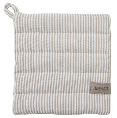 Gryteklut, Beige/Hvit, stripete