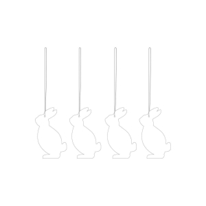 Easter Deco Hare, White