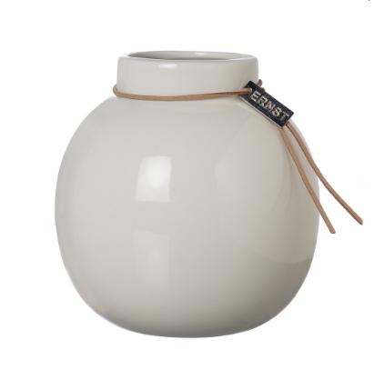 Rund vase, Hvit
