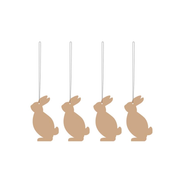 Easter Deco Hare, Cafe Au Lait
