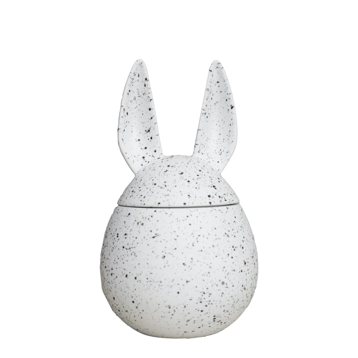 Eating Rabbit Small, White Dot