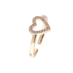 Vera Ring, Gold, Clear