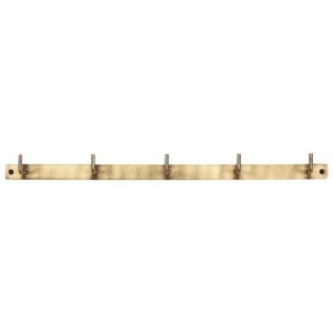 Knaggrekke m/5 knagger, antikk messing look