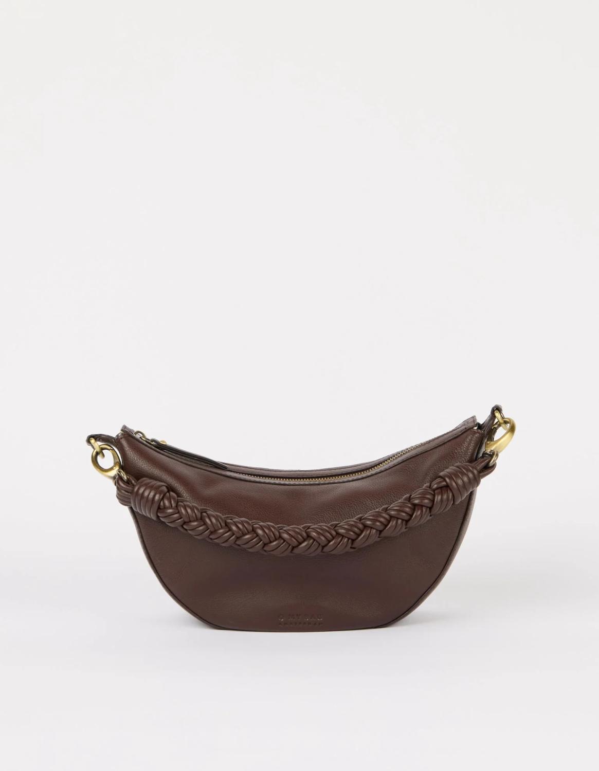 Leo, Chocolate Soft Grain w/Twisted Handle