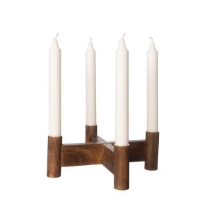 Adventslysestake, mørkt tre