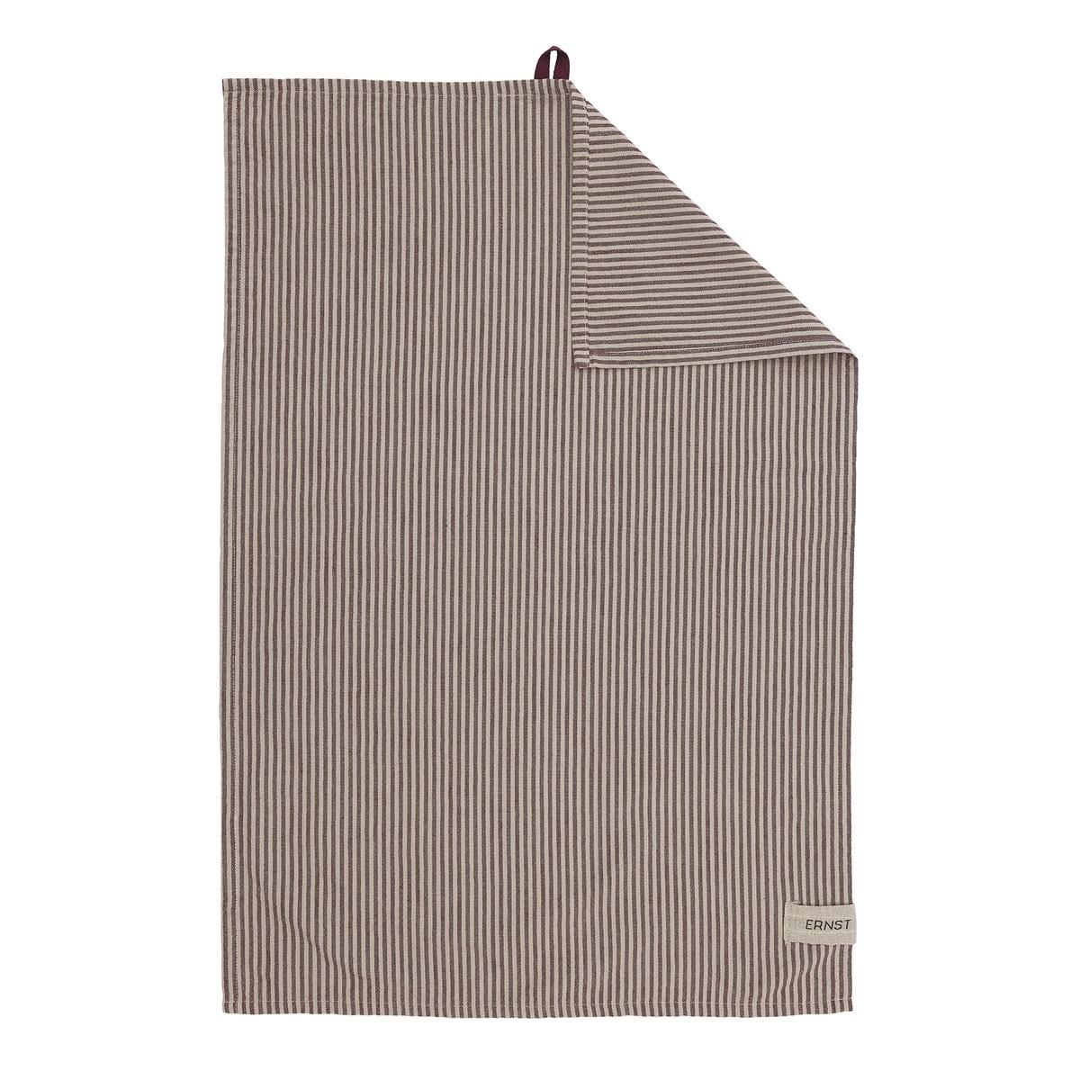 Kjøkkenhåndkle, stripete rød/beige