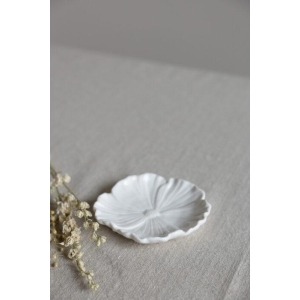 Blomst, Hvitt fat, 13 cm