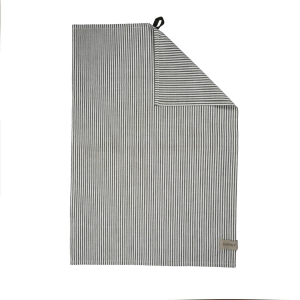 Kjøkkenhåndkle, stripete salvie/hvit