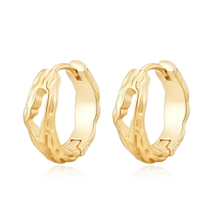 Øredobber, Ellinor Plain, Gold/White