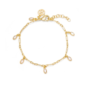 Armbånd, Drop, Gold/Clear