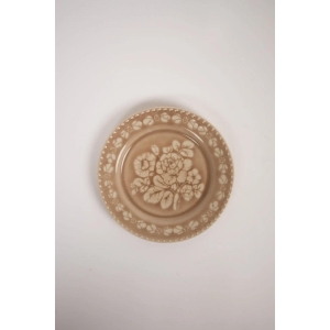 Tallerken, Rose, Beige