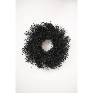 Krans, Lin, Svart, 50 cm