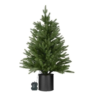 Gran m/belysning i krukke, 90 cm