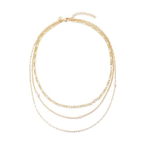 Halskjede, Elly 3, Gold/Beige