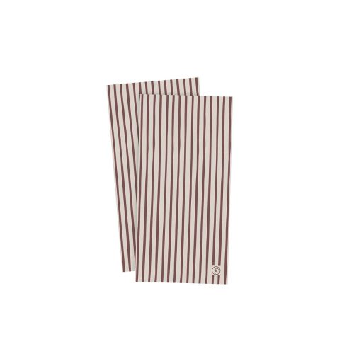 Serviett, røde striper