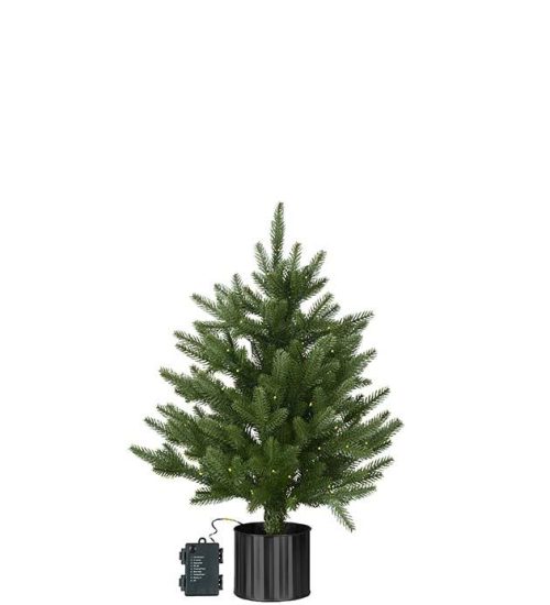 Gran m/belysning i krukke, 60 cm