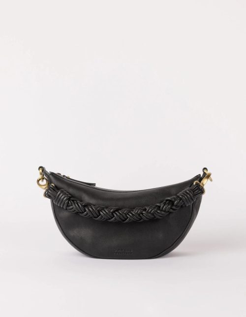 Leo, Black Soft Grain w/Twisted Handle