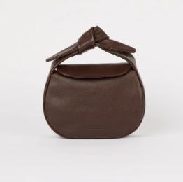 Coco Croissant, Chocolate Soft Grain Leather