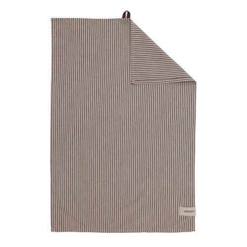 Kjøkkenhåndkle, stripete rød/beige
