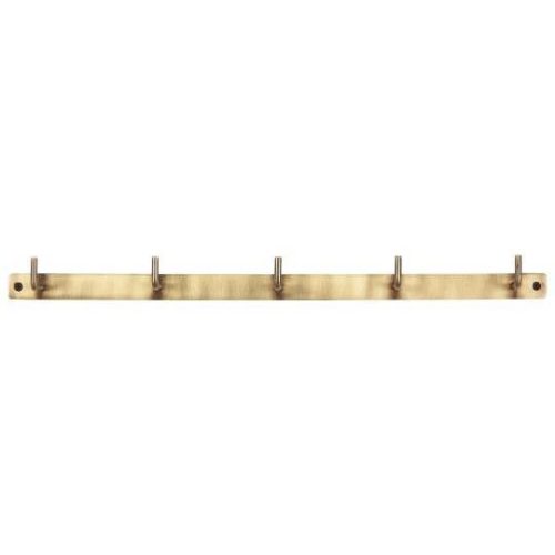Knaggrekke m/5 knagger, antikk messing look